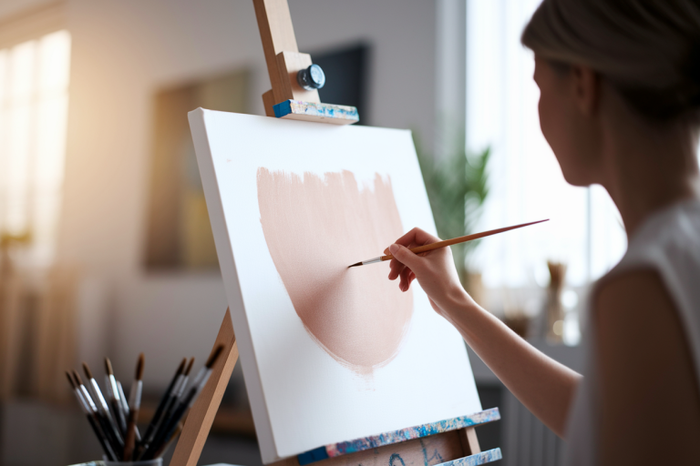 femme-dos-toile-studio-lumineux