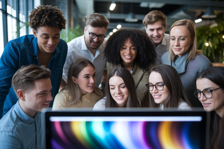 groupe-professionnels-ecran-bureau-creatif