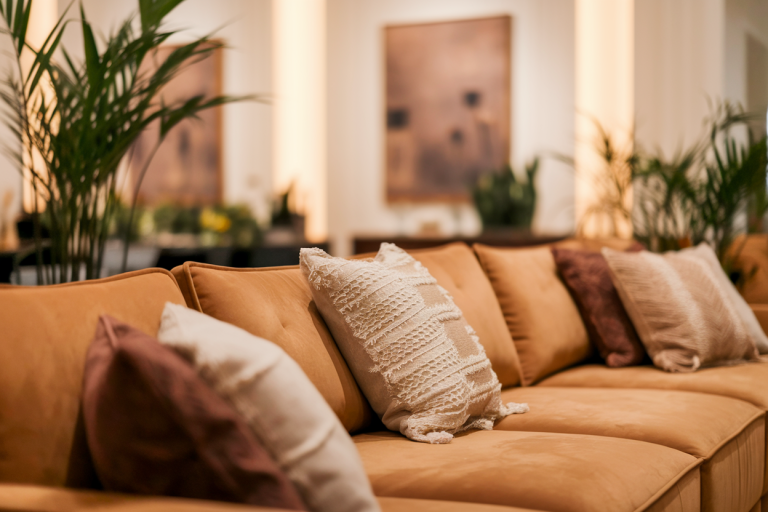 canape-camel-oreillers-salon-plantes