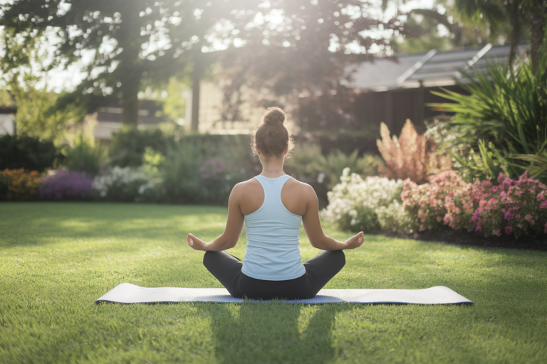 personne-meditant-tapis-jardin-fleuri