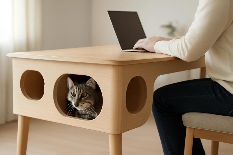 bureau-moderne-chat-design-minimaliste