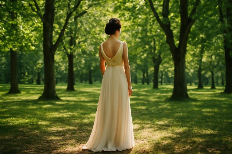 femme-arbres-verts-parc-soleil