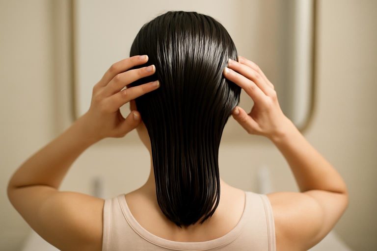 personne-coiffant-cheveux-miroir-bain