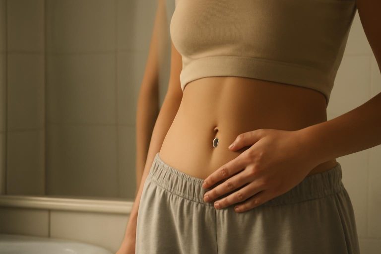 personne-piercing-ventre-miroir