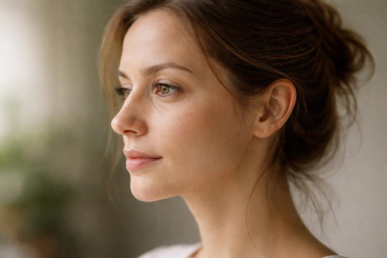 visage-feminin-profil-poches-yeux