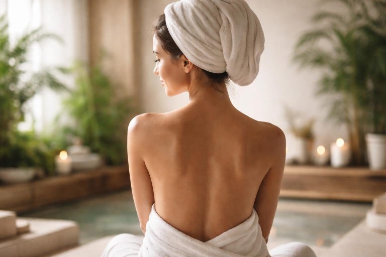 femme-spa-peau-lisse-plantes