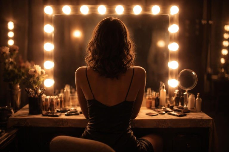 silhouette-feminine-miroir-maquillage-coulisses