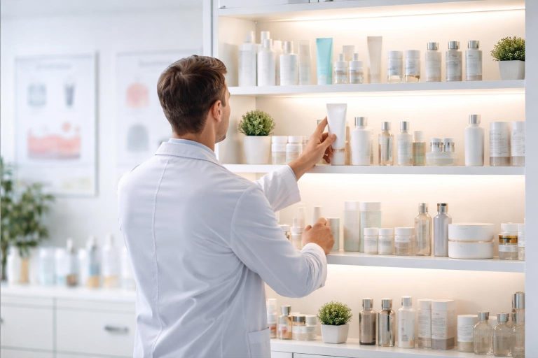 dermatologue-dos-cabinet-produits-cosmetiques