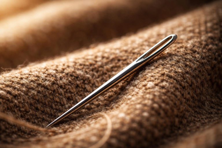 aiguille-tissu-texture-brillante